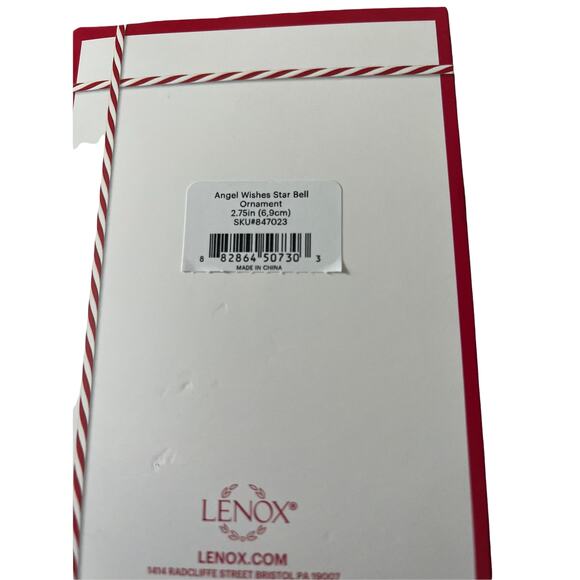 Lenox Angel Wishes Star Bell Ornament - Picture 3 of 5